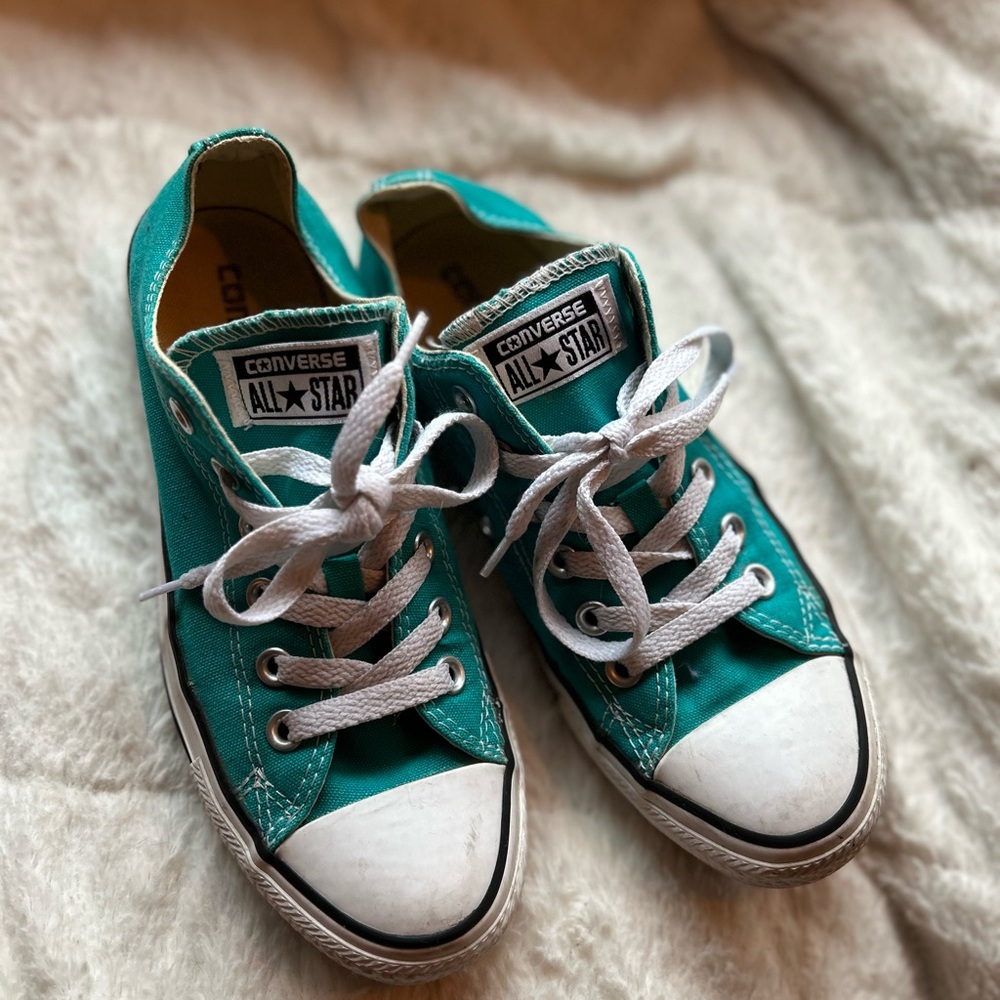 Converse Teal All Star low tops